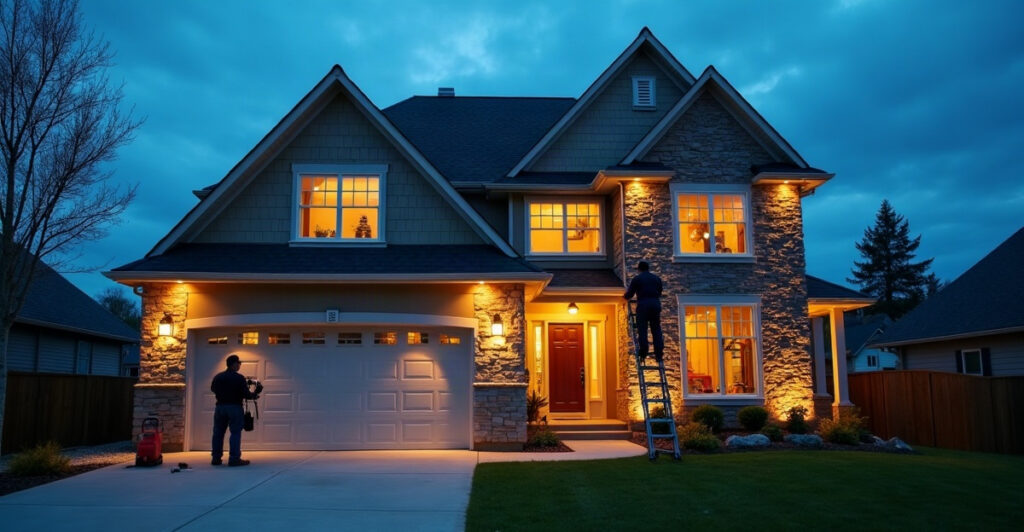 permanent outdoor lights cost
